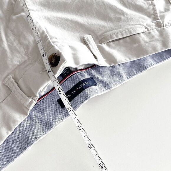 Tommy Hilfiger Mens Mid-Rise Flat Front Slim Fit Chino Pants White 31 - Picture 9 of 9